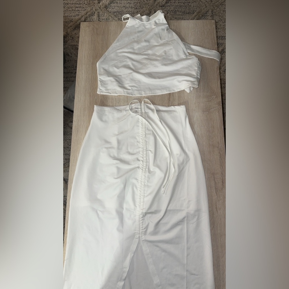 White Women's Skirt Set